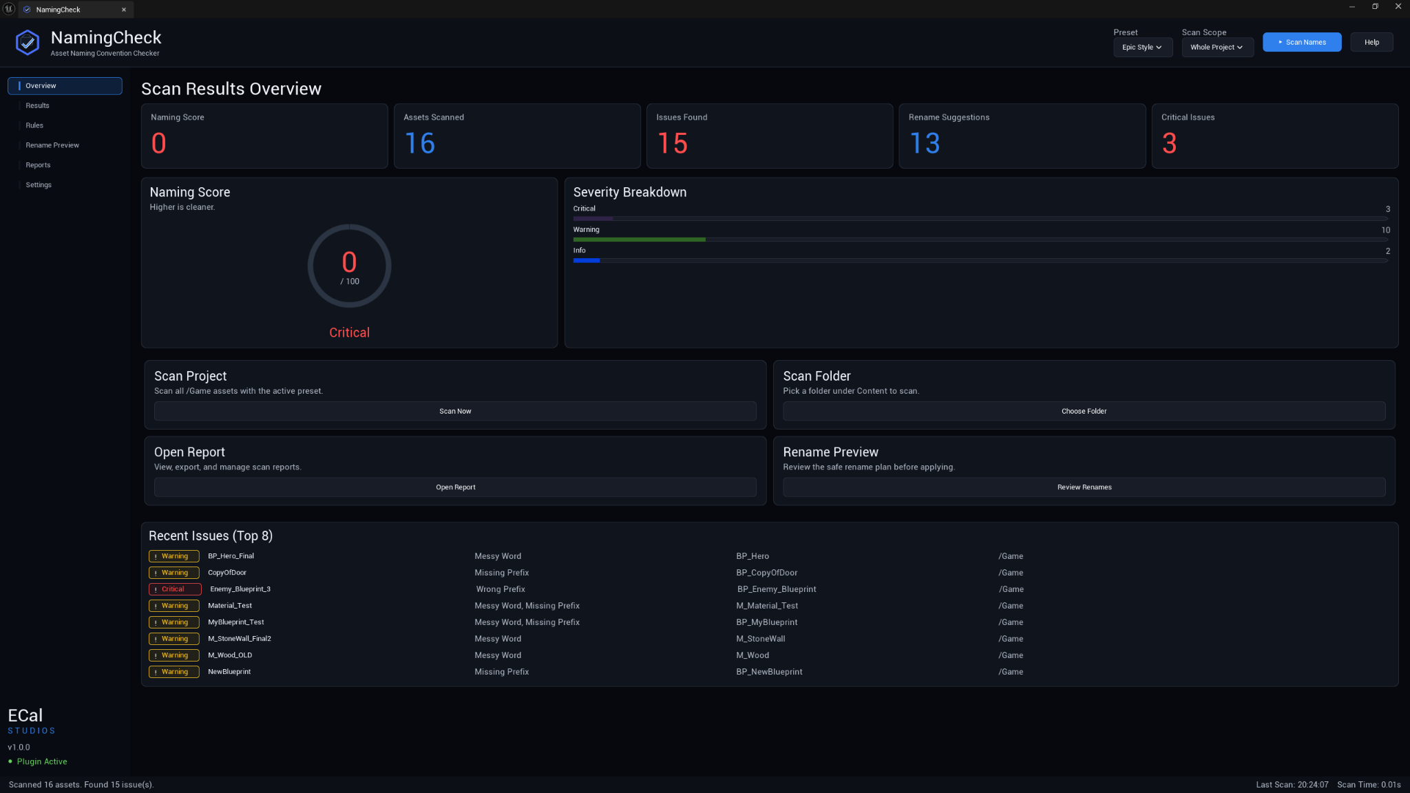 NamingCheck overview